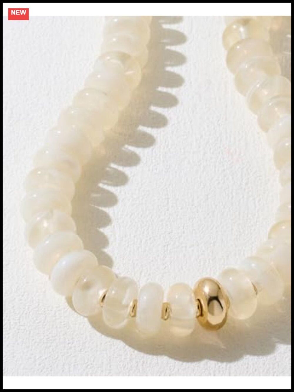 Chunky Beaded Choker Necklace Gold Accent Adjustable Boho Summer Jewelry - Picture 4 of 6